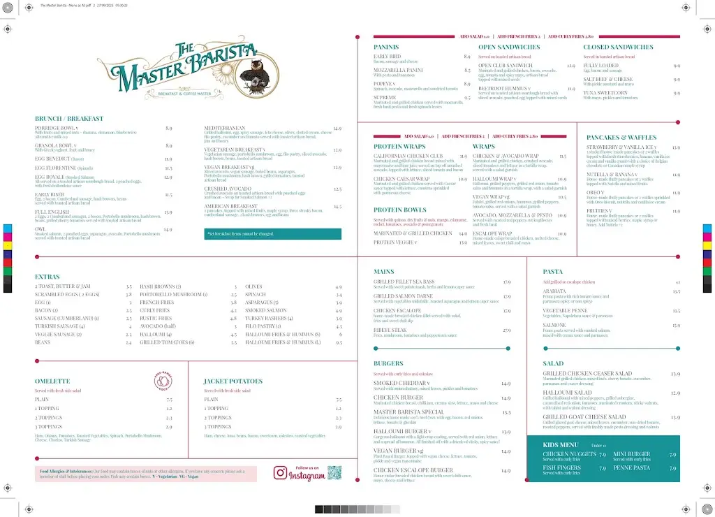 Menu_The Master Barista_Harlow_imagen_1