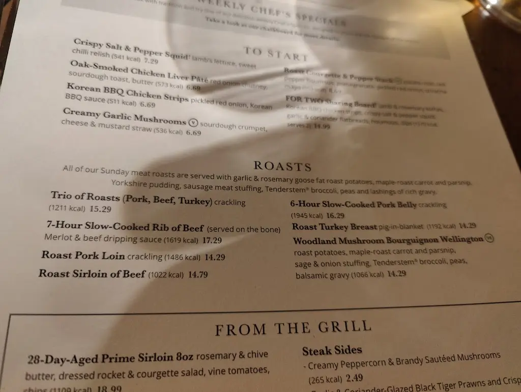 Menu_Green Man Pub_Harlow_image_4