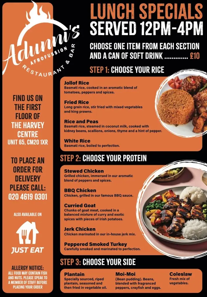 Menu_Adunni's Afrofussion Restaurant & Bar_Harlow_immagine_2