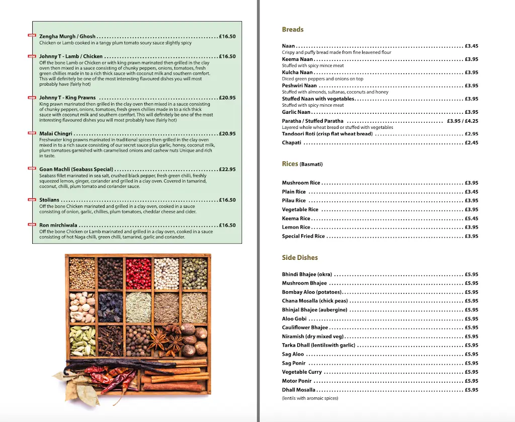 Menu_Garden of India_Harlow_imagen_2