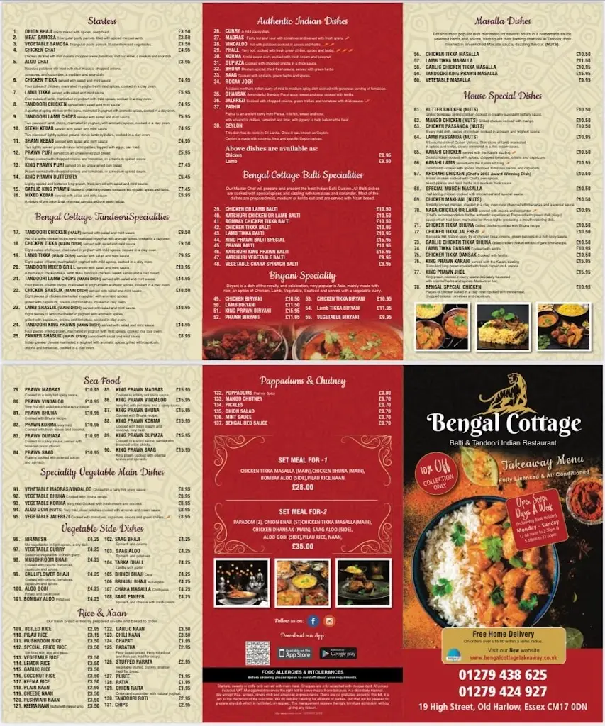 Menu_Bengal Cottage_Harlow_image_1