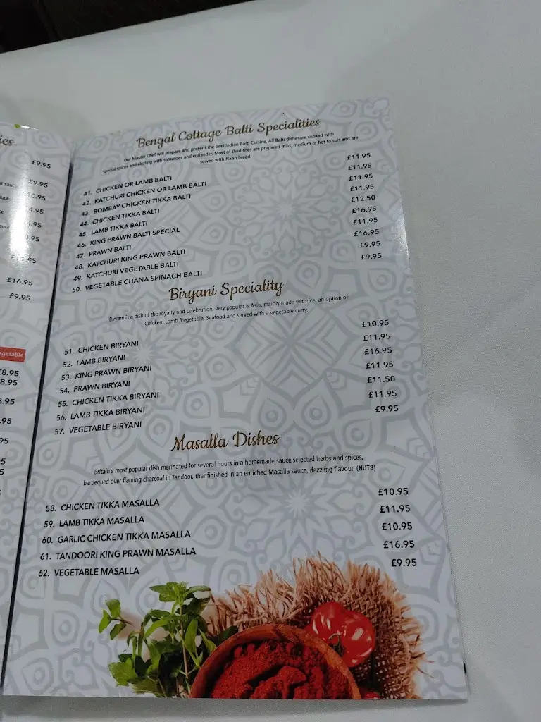 Menu_Bengal Cottage_Harlow_image_4