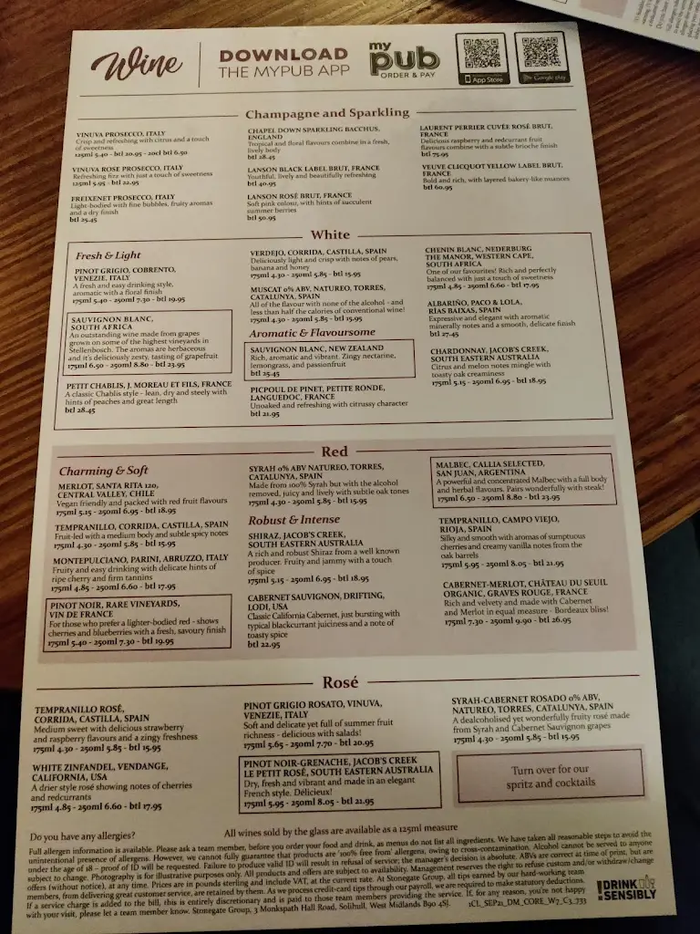 Menu_The White Horse_Haslemere_image_4