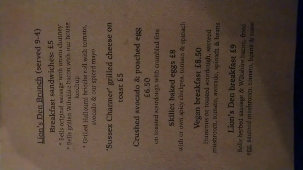 The Lions Den Cafe restaurant in Haslemere