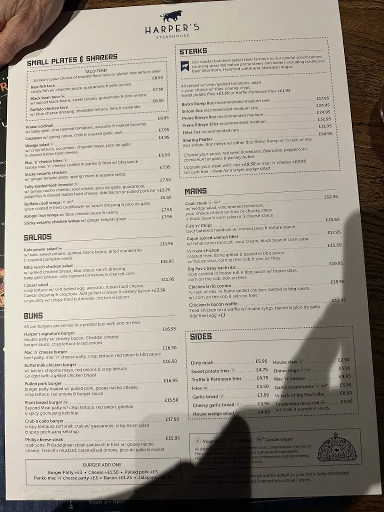 Menu_Harper's Steakhouse & Bar Haslemere_Haslemere_image_3