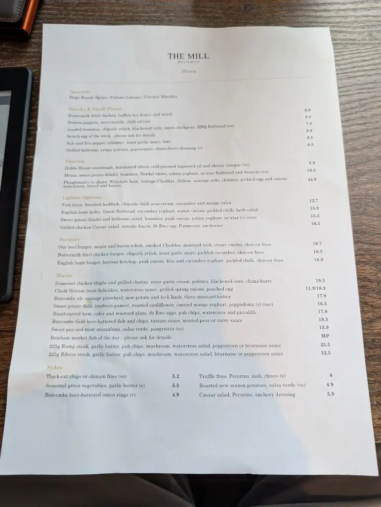 Menu_The Mill, Haslemere_Haslemere_image_3