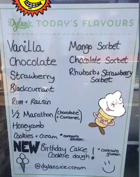 Menu_Dylan's Ice Cream Haslemere_Haslemere_image_1