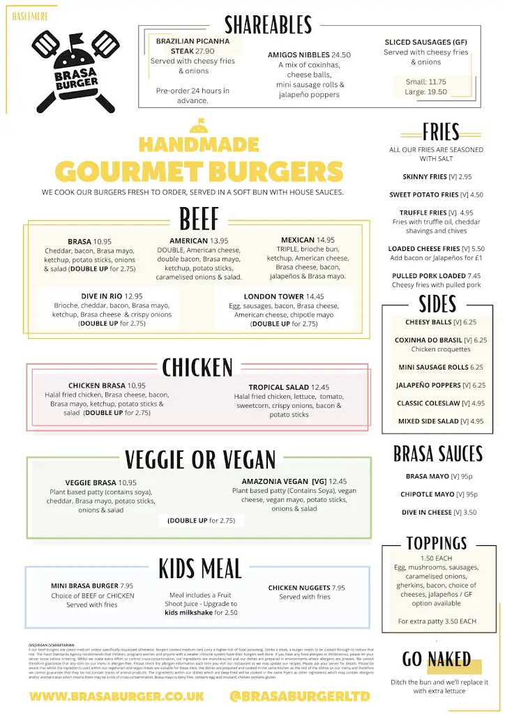 Menu_Brasa Burger LTD_Haslemere_image_1