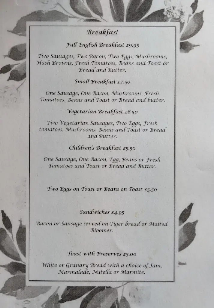 Menu_Carrie's Kitchen_Hatfield Peverel_image_1