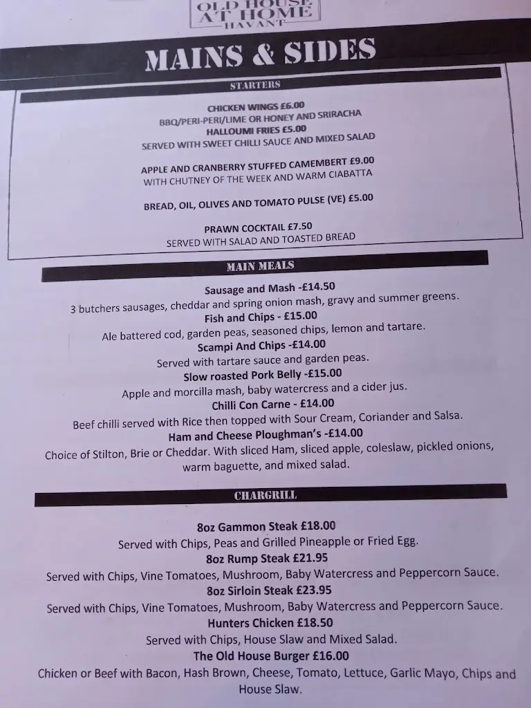 Menu_The Old House at Home, Havant_Havant_image_2