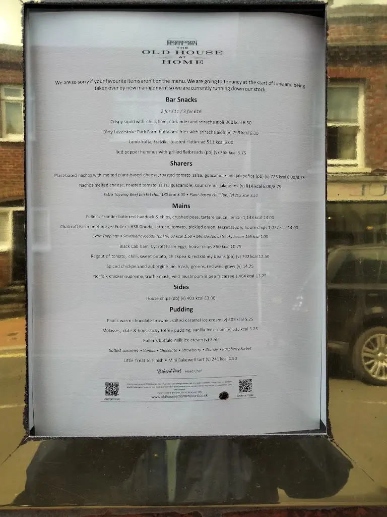 Menu_The Old House at Home, Havant_Havant_image_3