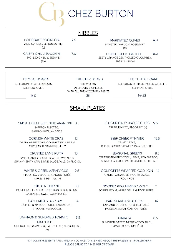 Menu_Chez Burton_Baldock_image_1