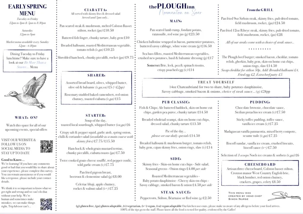 Menu_The Plough Inn Normanton on Soar_Hathern_image_1