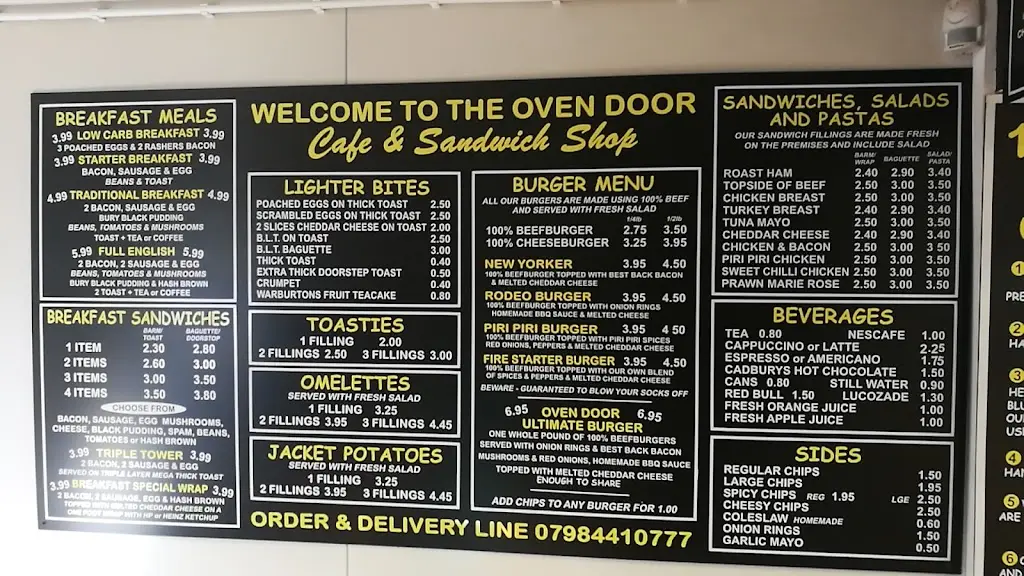 Menu_The Oven Door Cafe & Sandwich Shop_Haydock_image_1