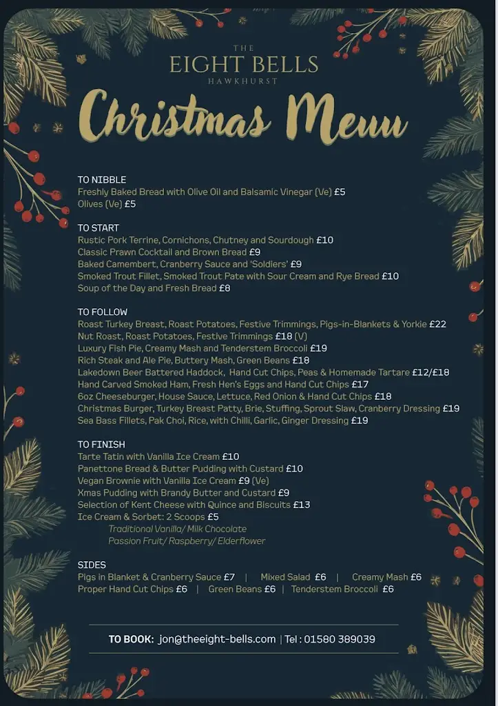 Menu_The Eight Bells_Hawkhurst_image_1