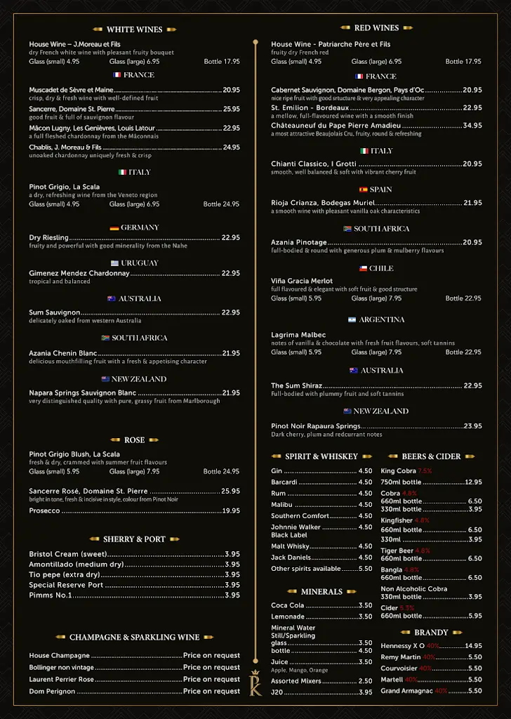 Menu_Prince of Kent_Hawkhurst_image_1