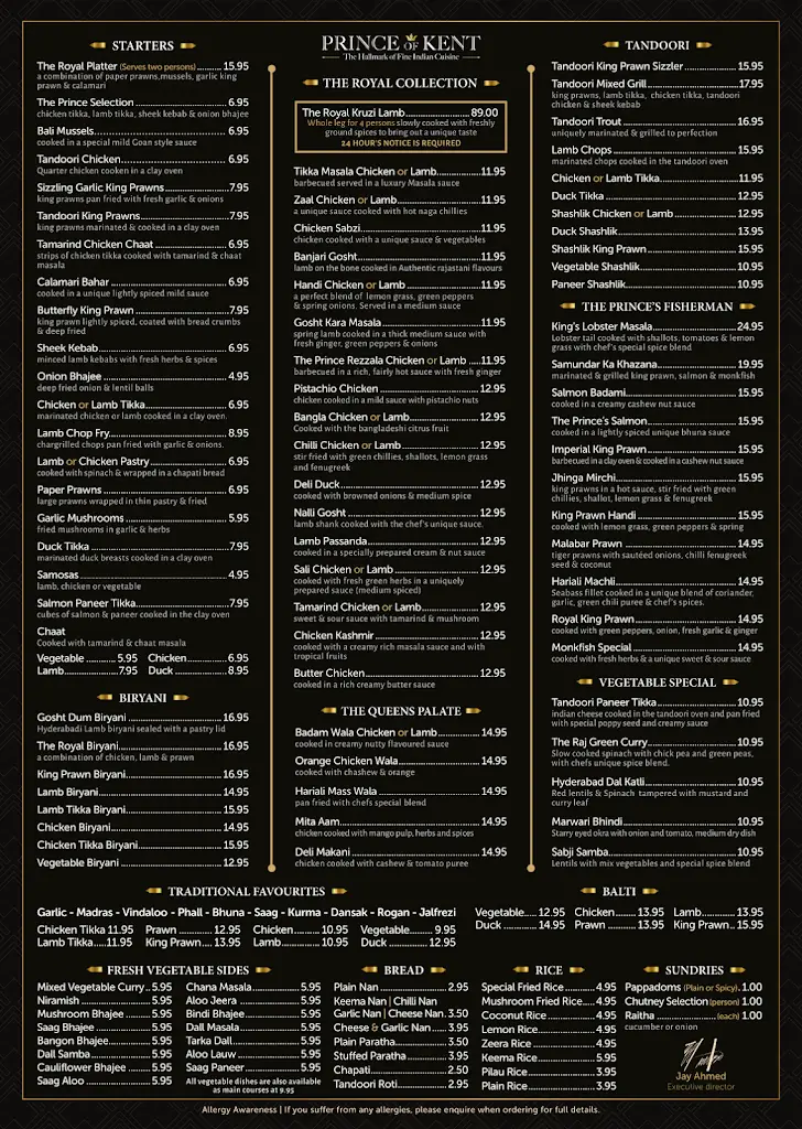 Menu_Prince of Kent_Hawkhurst_image_2