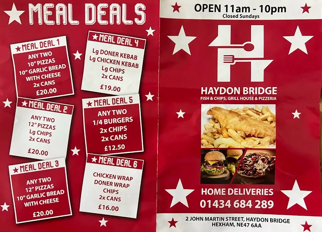 Menu_Haydon Bridge Fish & Chip, Grill House & Pizzeria_Haydon Bridge_immagine_2