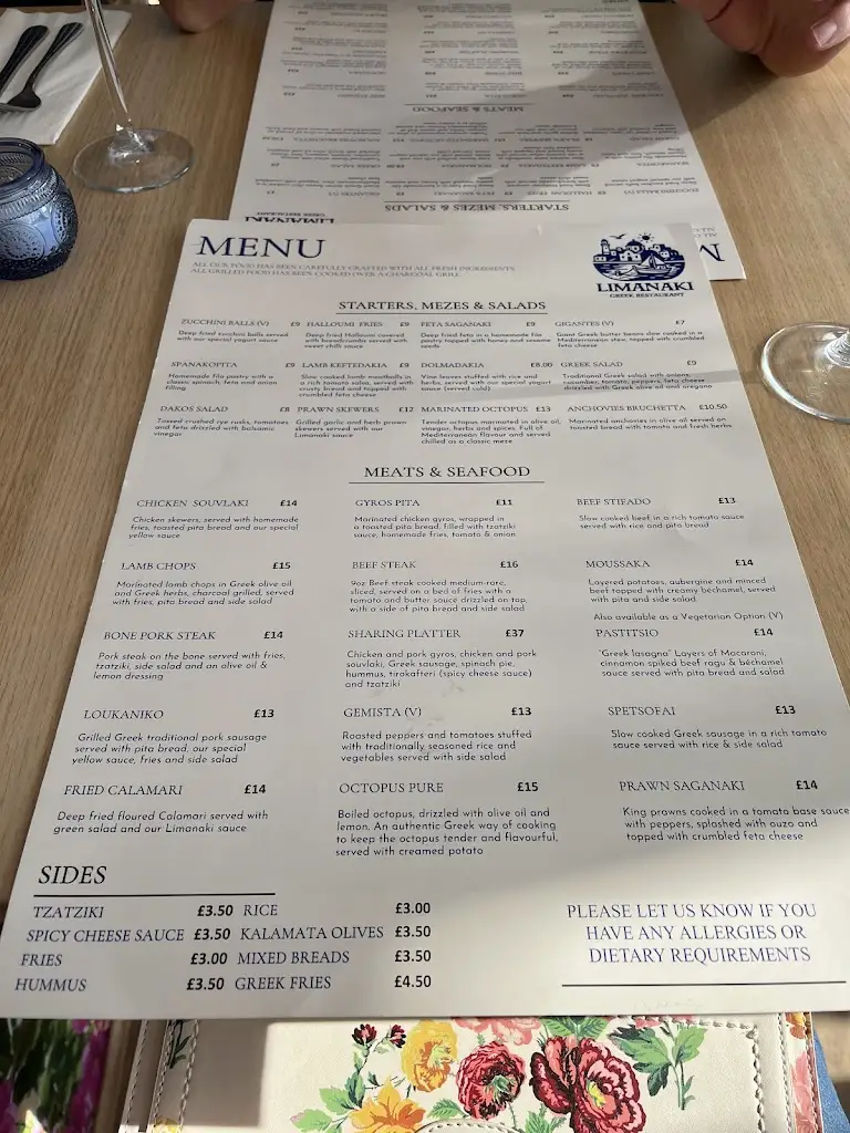 Menu_Limanaki Greek Restaurant UK_Hartlepool_image_2
