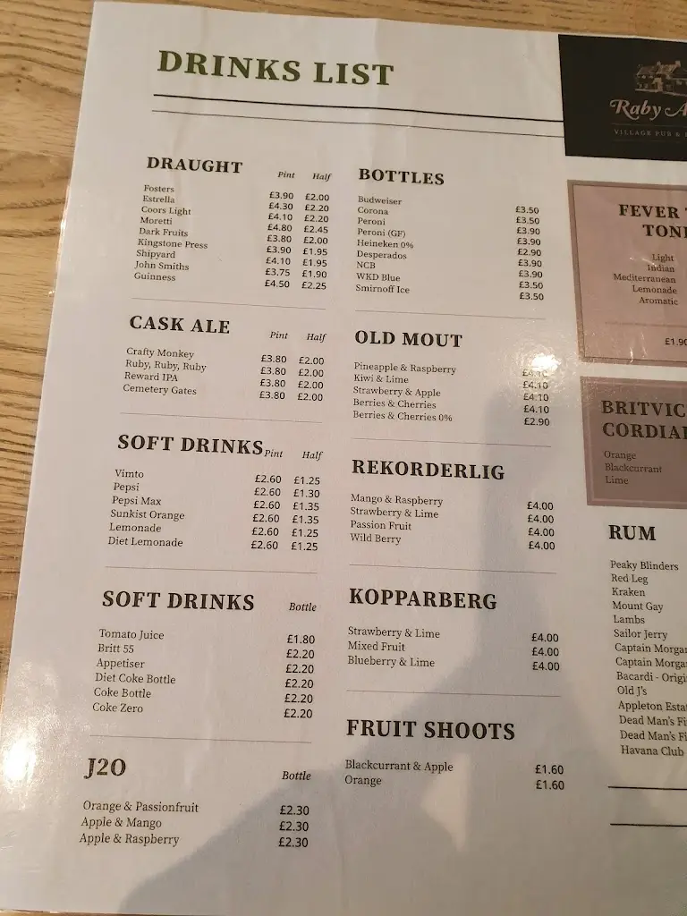 Menu_The Raby Arms - Village Pub and Kitchen_Hartlepool_image_3