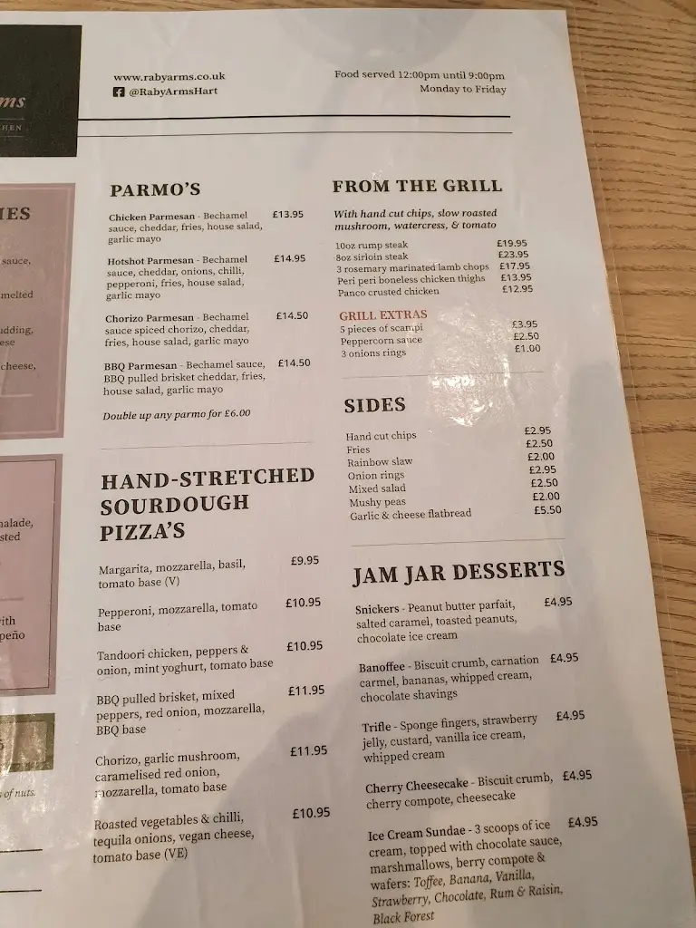 Menu_The Raby Arms - Village Pub and Kitchen_Hartlepool_image_4