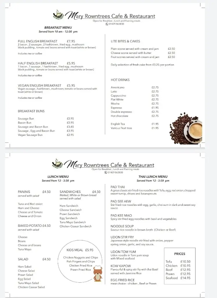 Menu_Mary Rowntree Thai Restaurant_Hartlepool_image_4