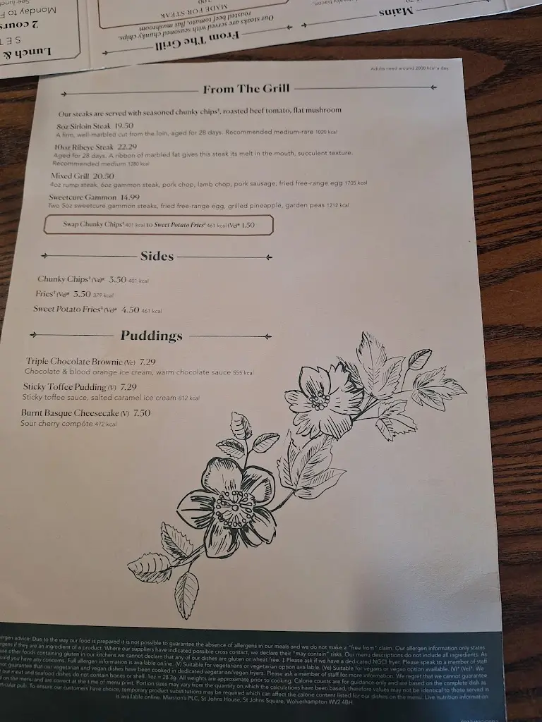 Menu_Haworth Old Hall_Haworth_image_1