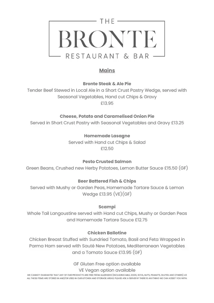 Menu_The Bronte_Haworth_image_1