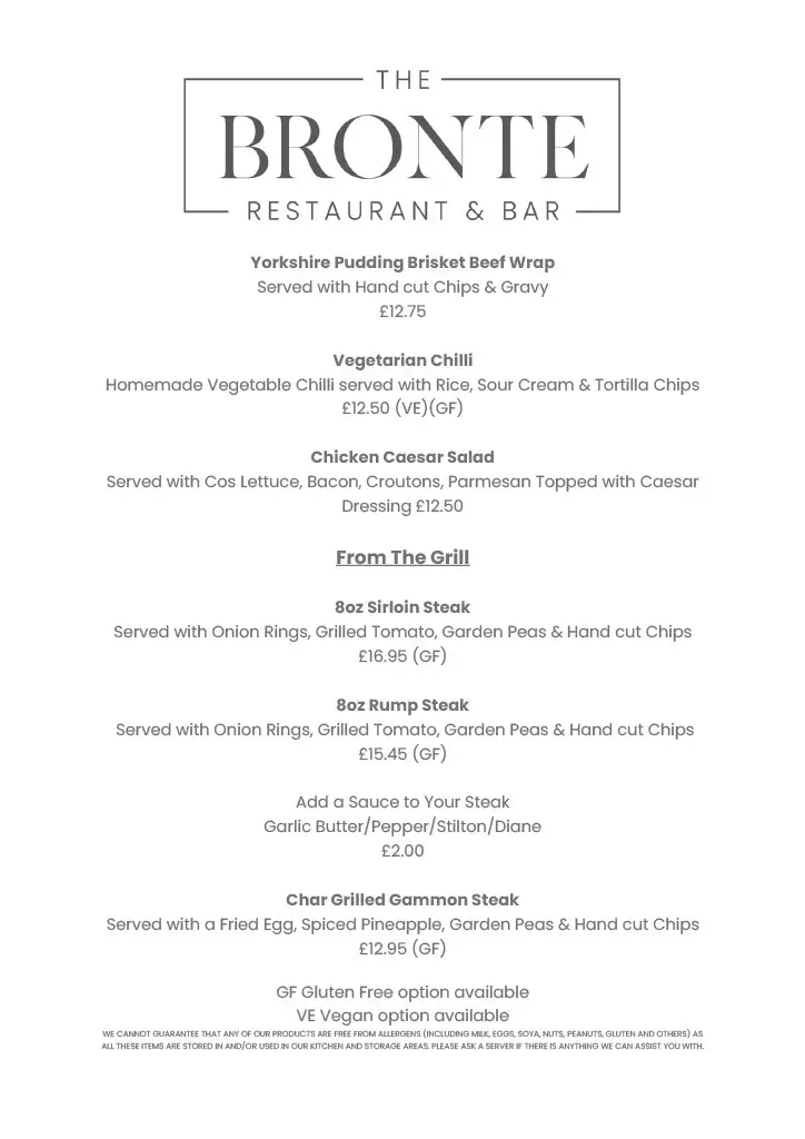 Menu_The Bronte_Haworth_image_3