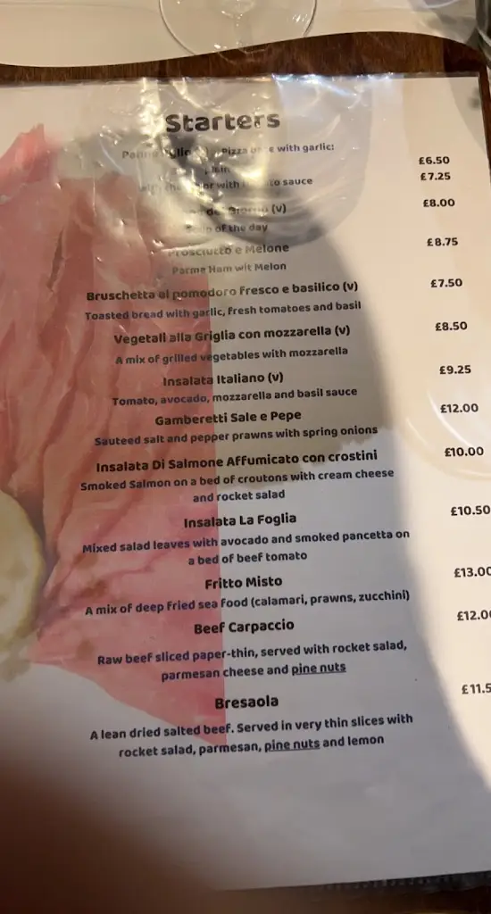 Menu_La Foglia - Italian Restaurant_Banbury_imagen_2