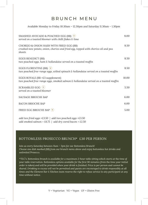 Menu_Element Bar & Kitchen_Hatfield_immagine_3