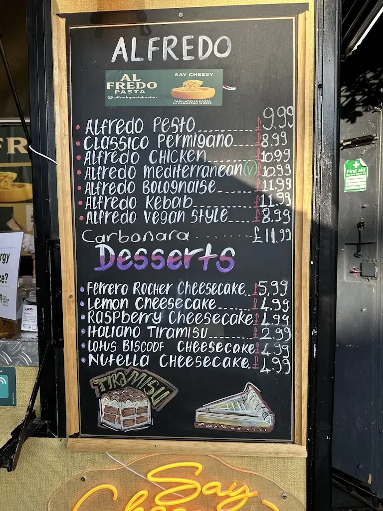 Menu_ALFREDO PASTA LONDON_Hatfield_image_1