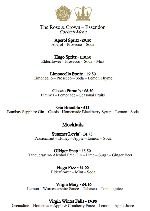 Menu_Rose and Crown_Hatfield_imagen_4