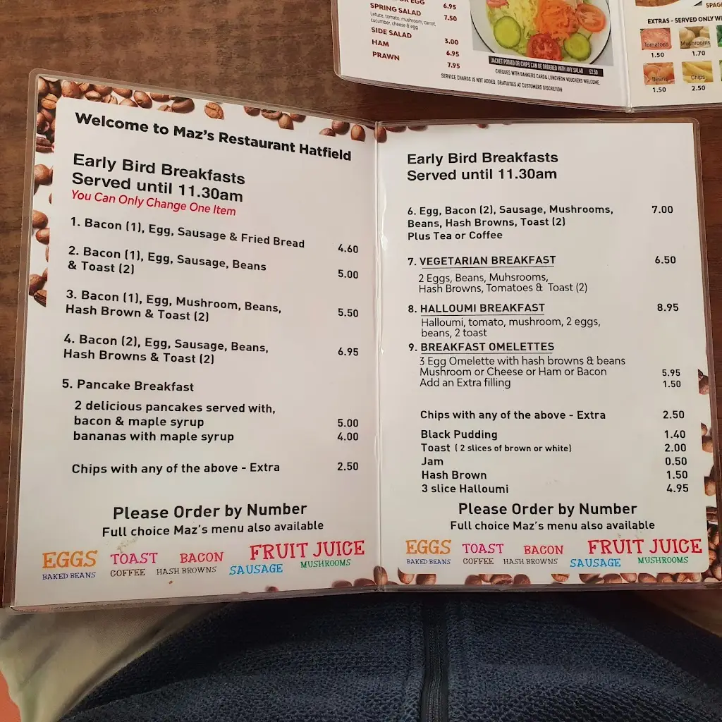 Menu_Maz’s Cafe & Restaurant_Hatfield_image_3
