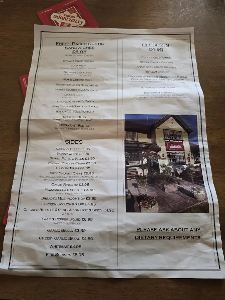 Menu_The Candlestick_Hatfield_immagine_2