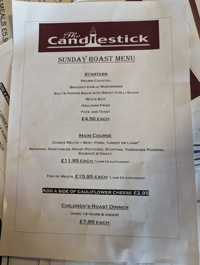 Menu_The Candlestick_Hatfield_immagine_3