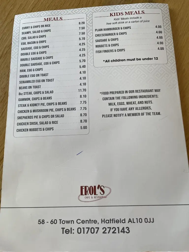 Menu_Erol's Cafe_Hatfield_image_1