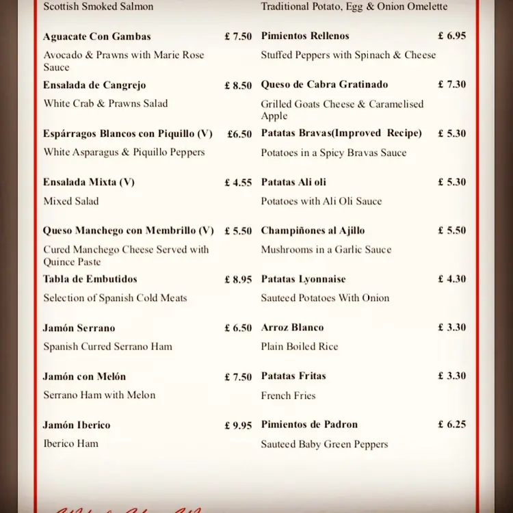 Menu_La Campana _Haywards Heath_image_2