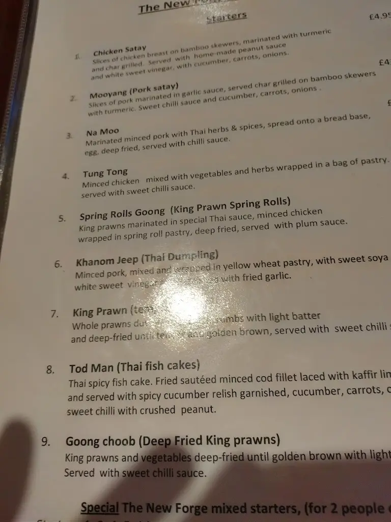 Menu_The New Forge_Aylsham_image_2