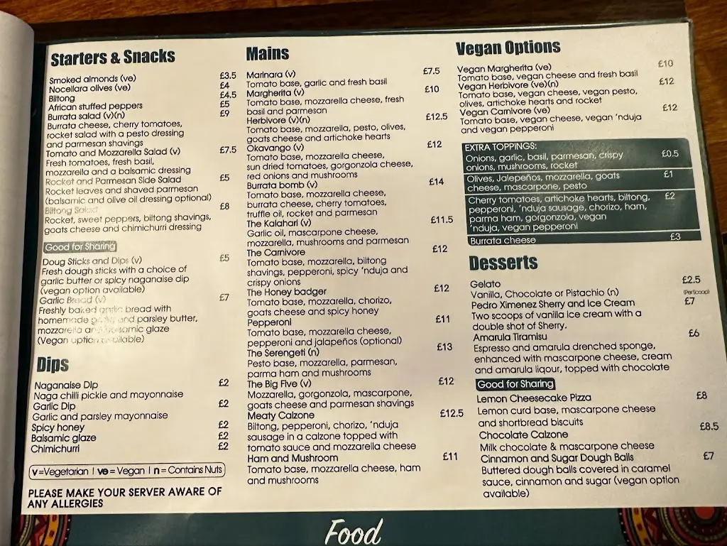 Menu_The Safari Pizza co, pizzeria and wine bar_Haywards Heath_image_2