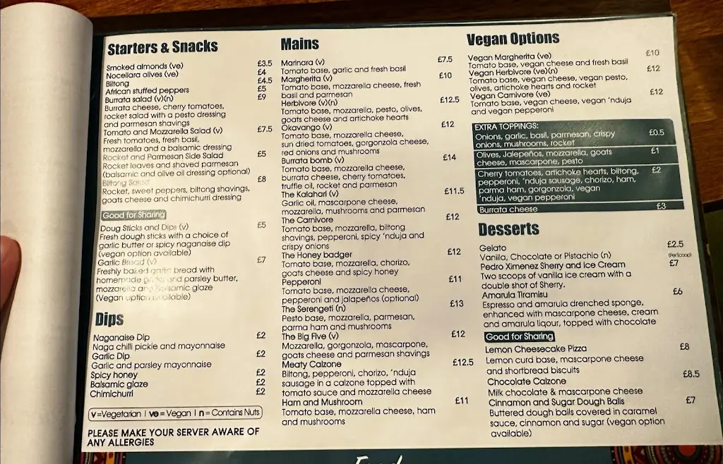 Menu_The Safari Pizza co, pizzeria and wine bar_Haywards Heath_image_3