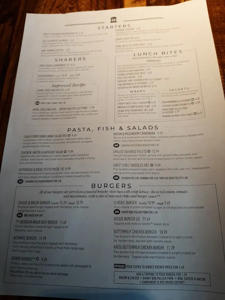 Menu_The Fox And Hounds_Haywards Heath_image_2
