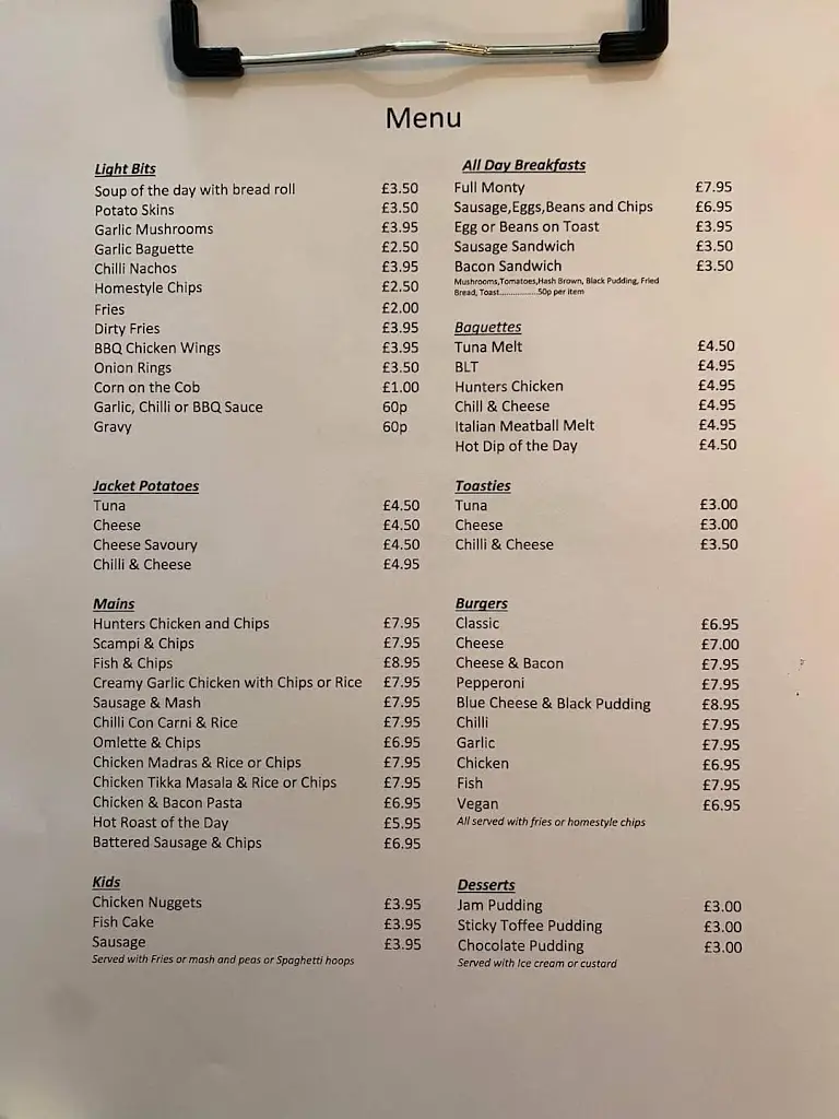 Menu_The Mill Tavern_Hebburn_image_1