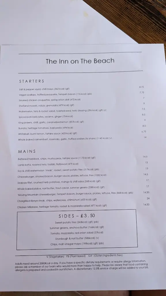 Menu_Inn on the Beach_Hayling Island_image_4