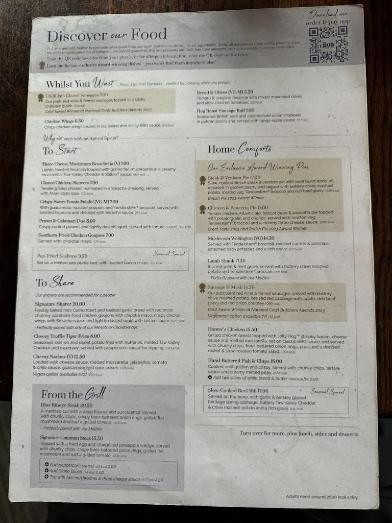 Menu_Ferryboat Inn Sinah Beach_Hayling Island_image_2