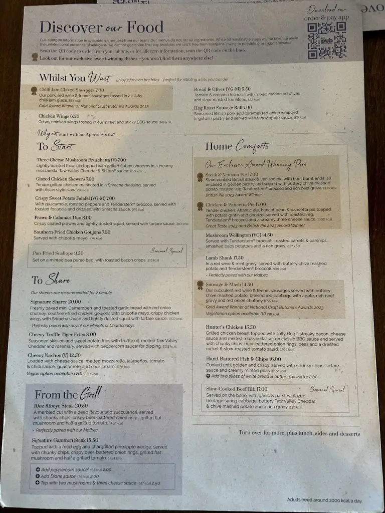 Menu_Ferryboat Inn Sinah Beach_Hayling Island_image_3