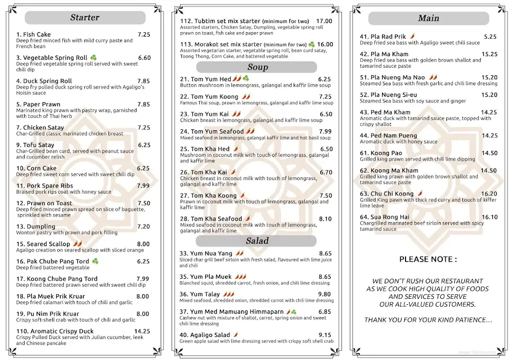 Menu_Agaligo_Hayling Island_image_1