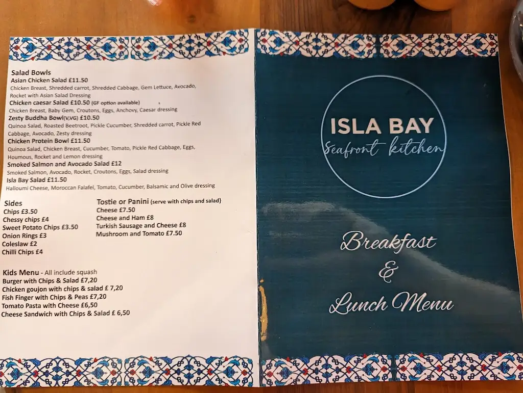 Menu_Isla Bay Seafront Kitchen_Hayling Island_image_1