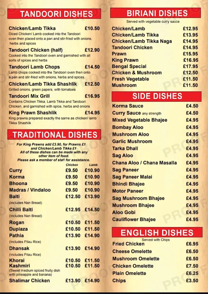 Menu_Bay of Bengal_Hayling Island_image_2