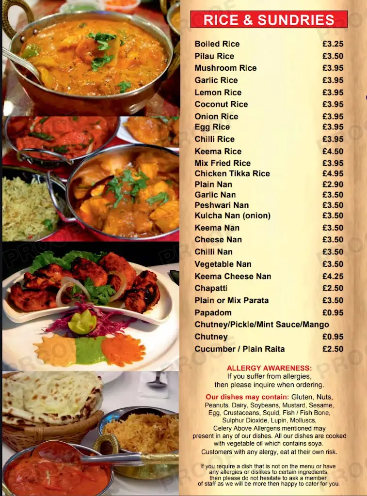 Menu_Bay of Bengal_Hayling Island_image_3